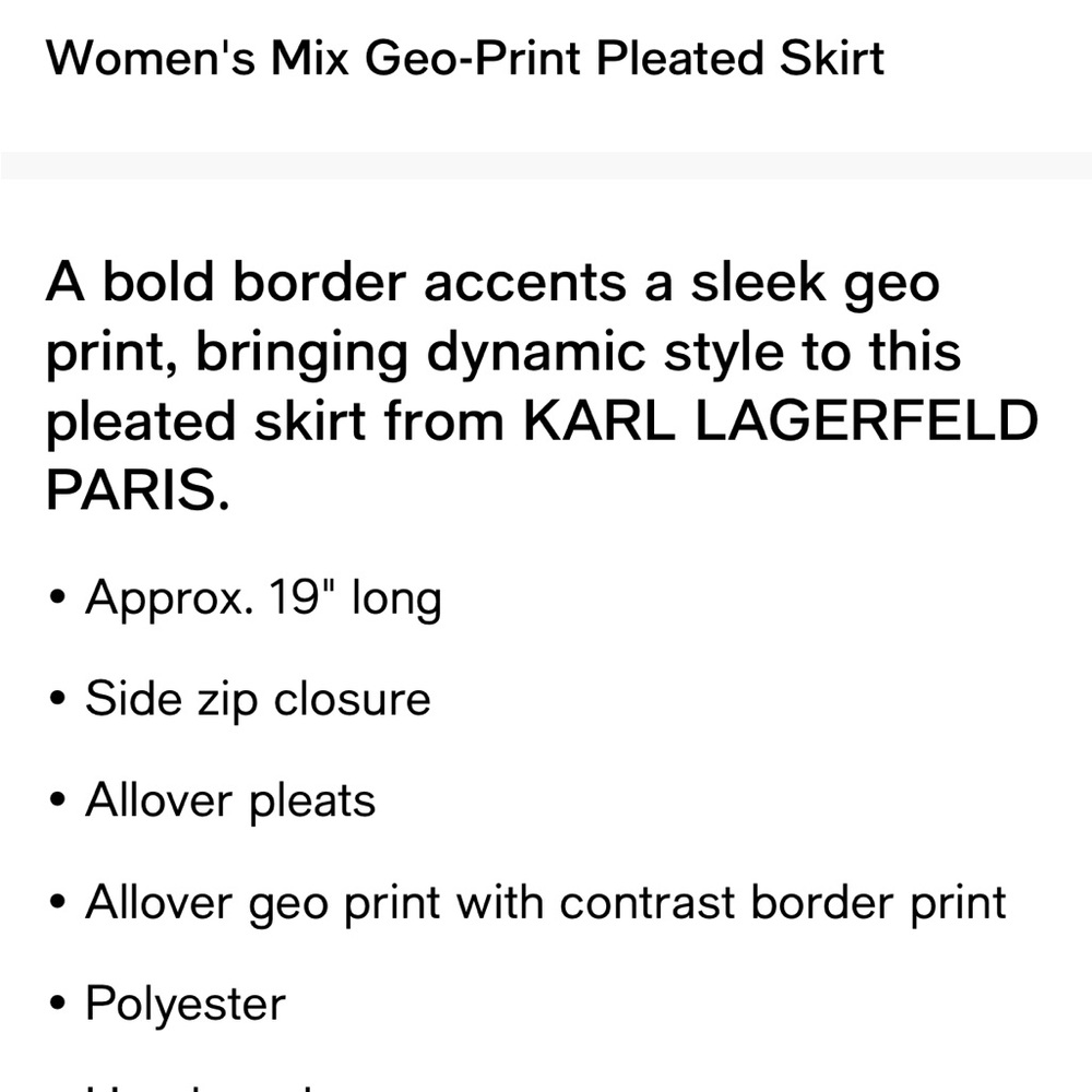 Chic Black and White Geometric  skirt. Blouse available too separately. - Picture 2 of 2